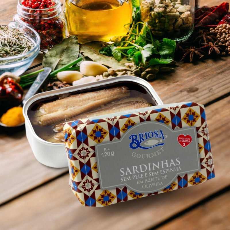 Sardines in olive oil, skinless & boneless | Briosa Gourmet