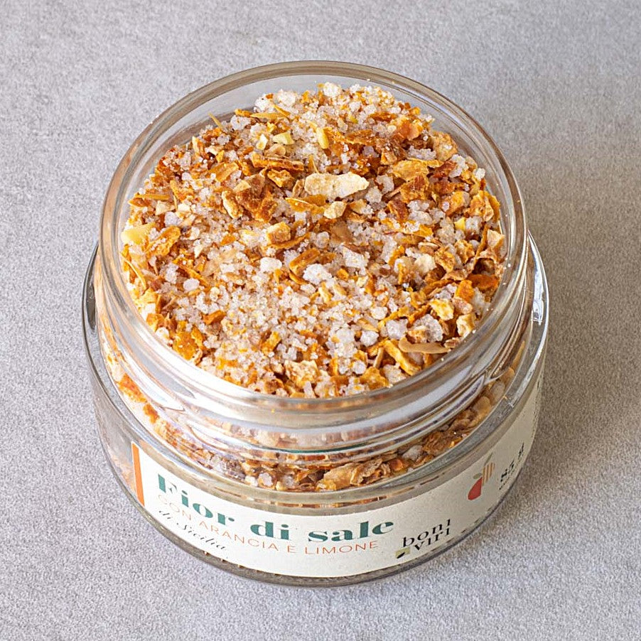 Orange and lemon salt from Etna 85 g | Italy | Boniviri